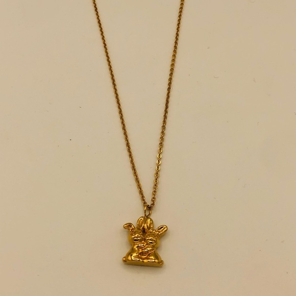 Adorable Love Bunnies Necklace - Picture 2 of 4